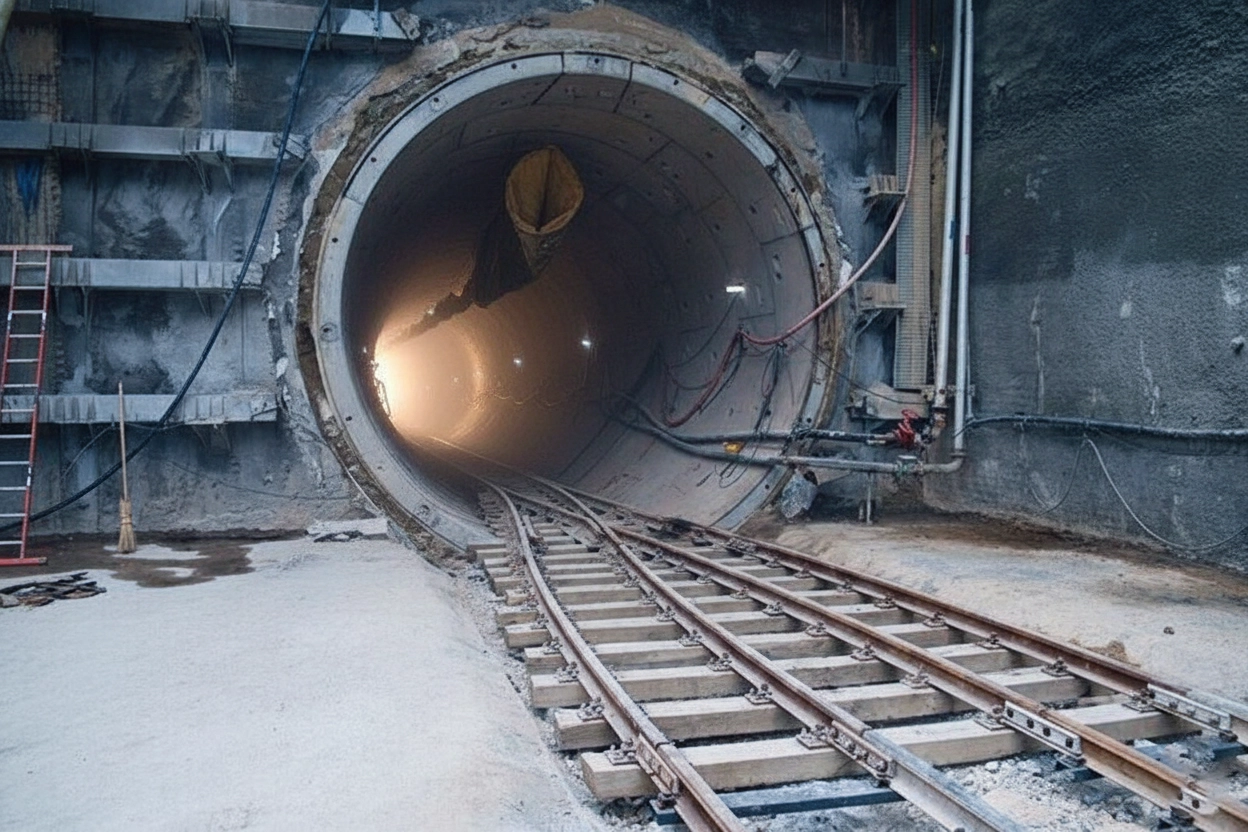 Tunnel excavation progress