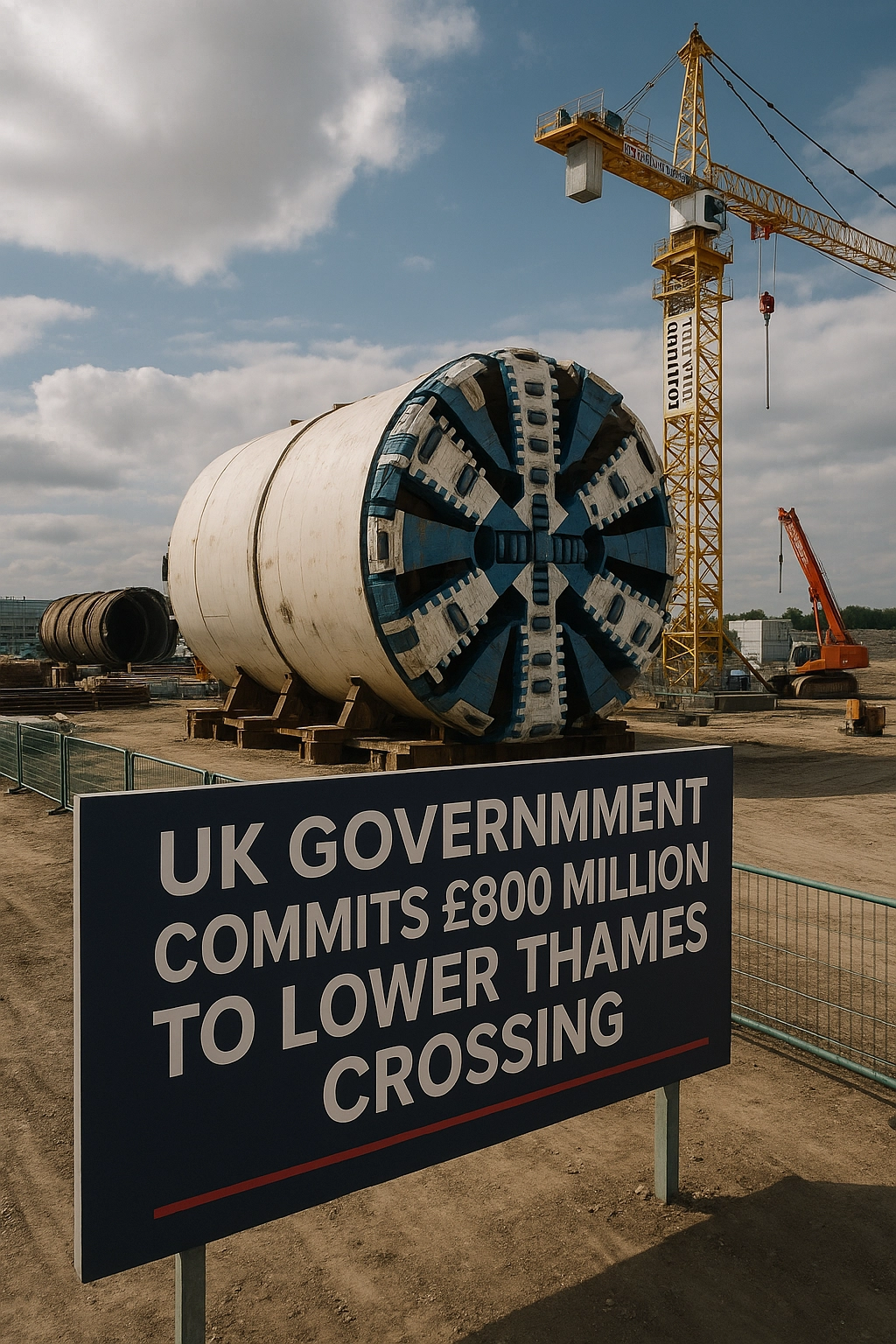 UK Government Commits £800 Million to Lower Thames Crossing
